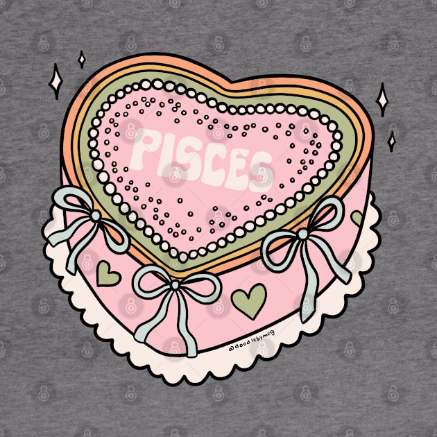 Pisces Heart Cake by Doodle by Meg